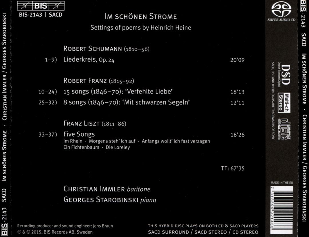 Im schönen Strome: Heine Lieder - Schumann, Liszt, Franz cover art
