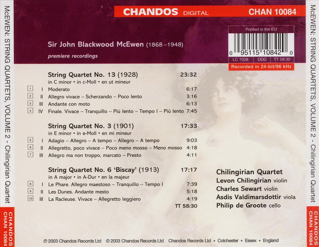 McEwen: String Quartets, Vol. 2 cover art