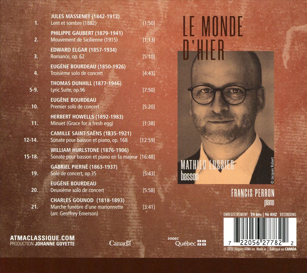 Monde d'Hier cover art