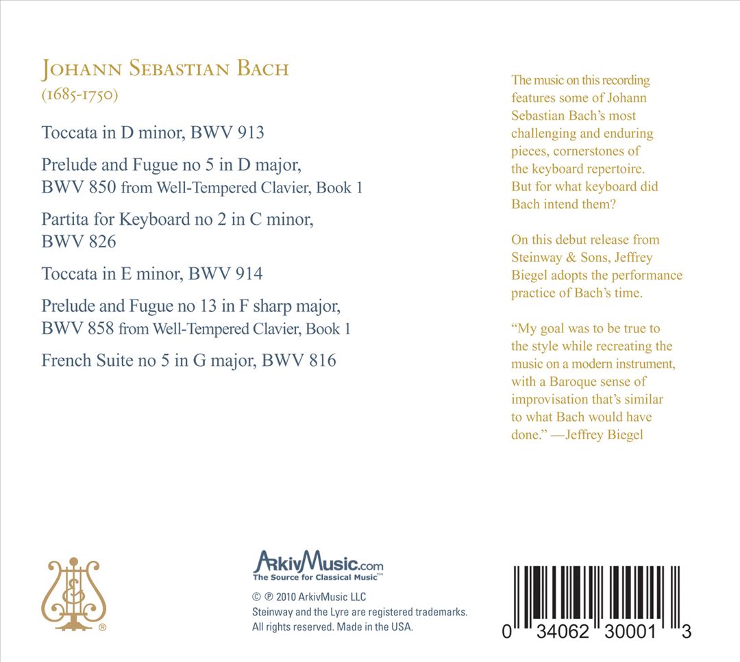 Bach on a Steinway cover art