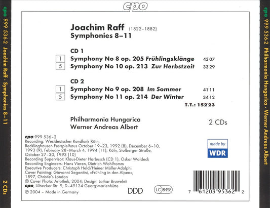 Raff: Symphonies 8 - 11 "Four Seasons" cover art
