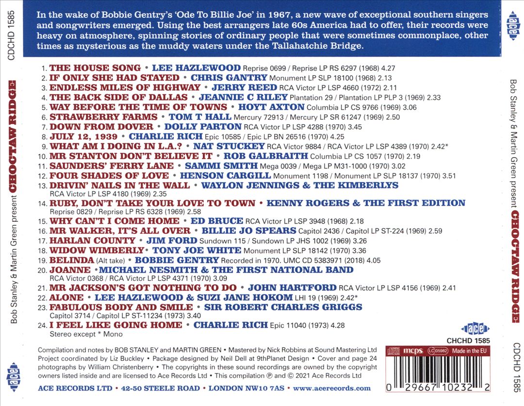 Choctaw Ridge: New Fables of the American South 1968-1973 cover art