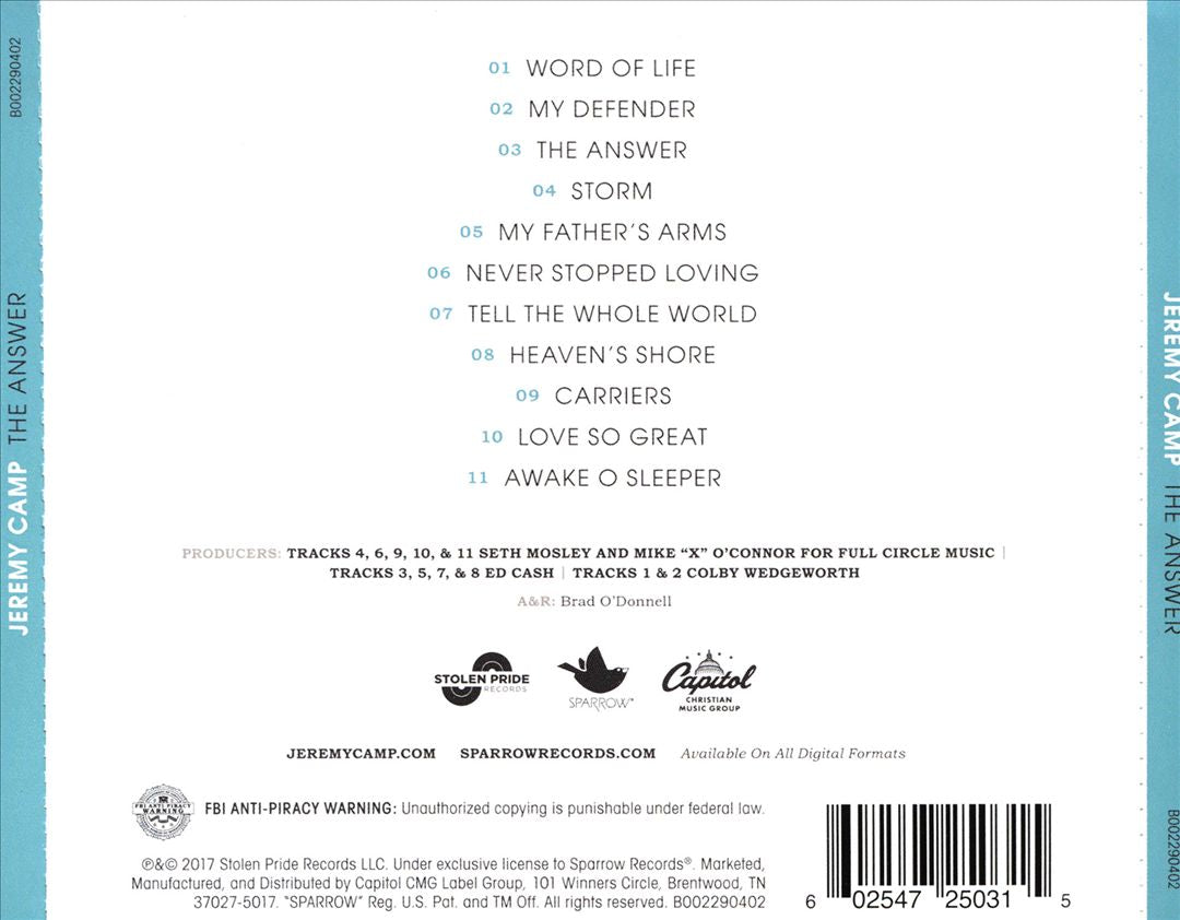 Answer cover art