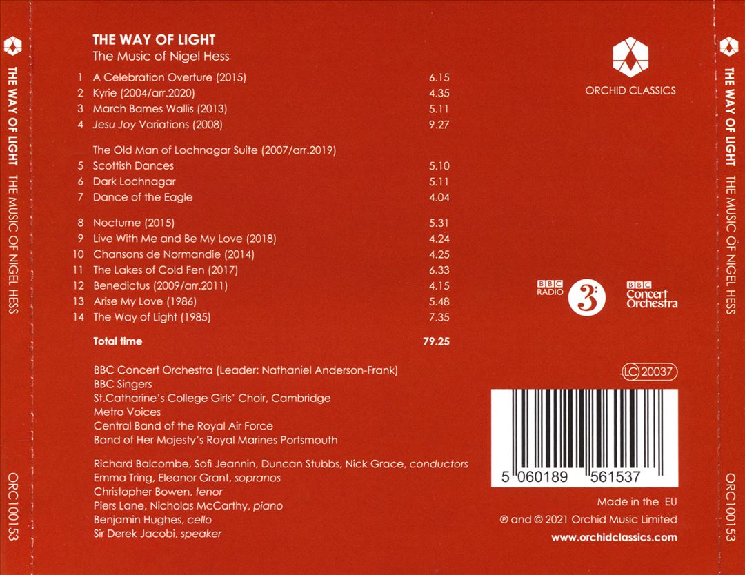 Way of Light: The Music of Nigel Hess cover art
