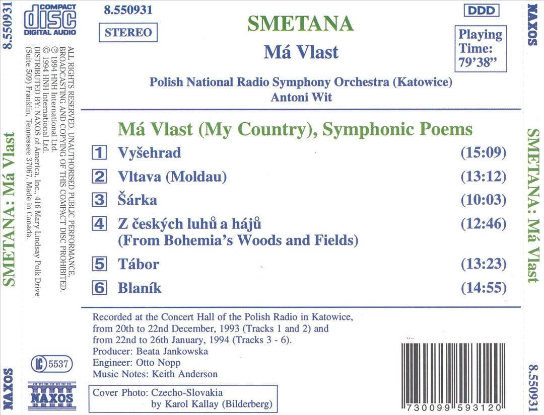 Smetana: Má Vlast cover art