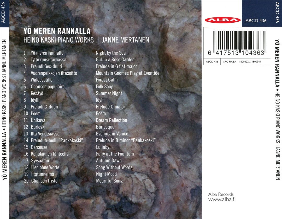 Yö Meren Rannalla: Heino Kaski Piano Works cover art