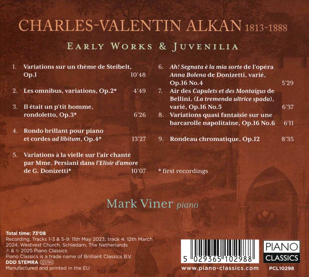 Alkan: Early Works & Juvenilia cover art