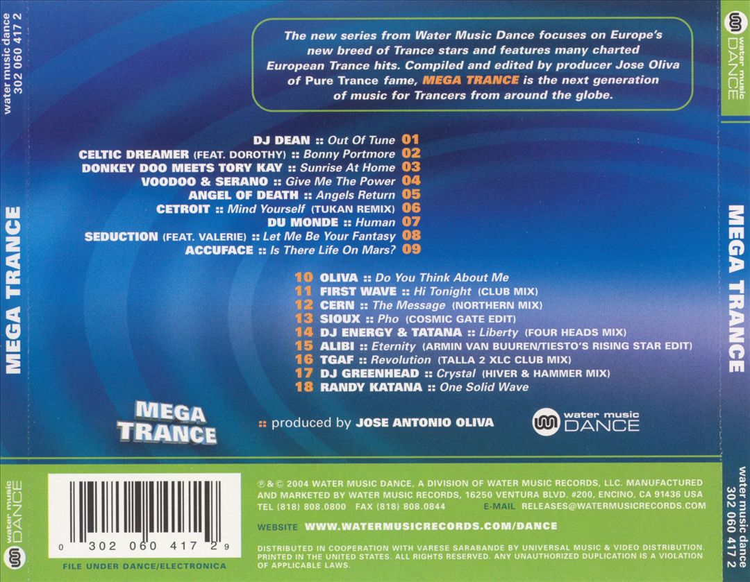 Mega Trance [Water Music] cover art
