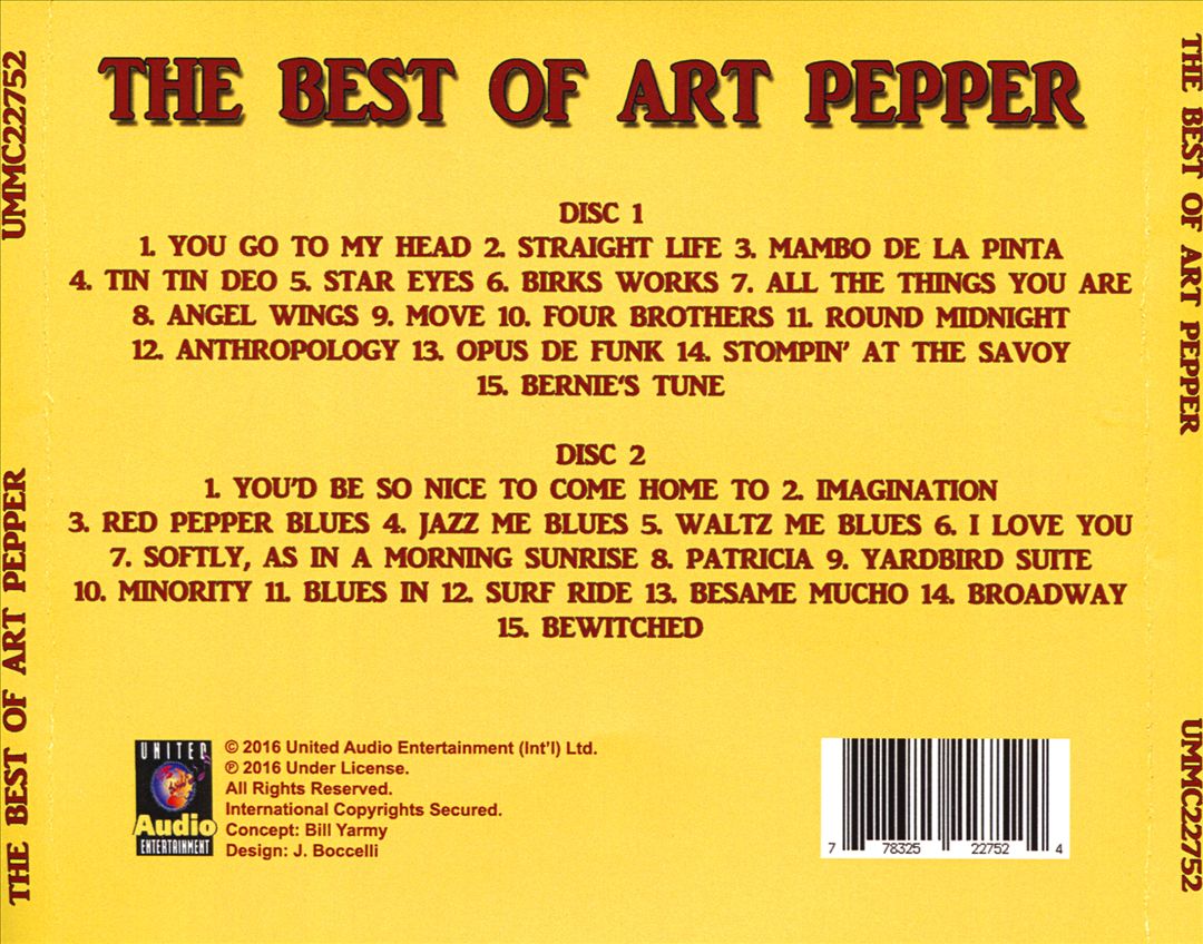 Best of Art Pepper [AAO Music] cover art
