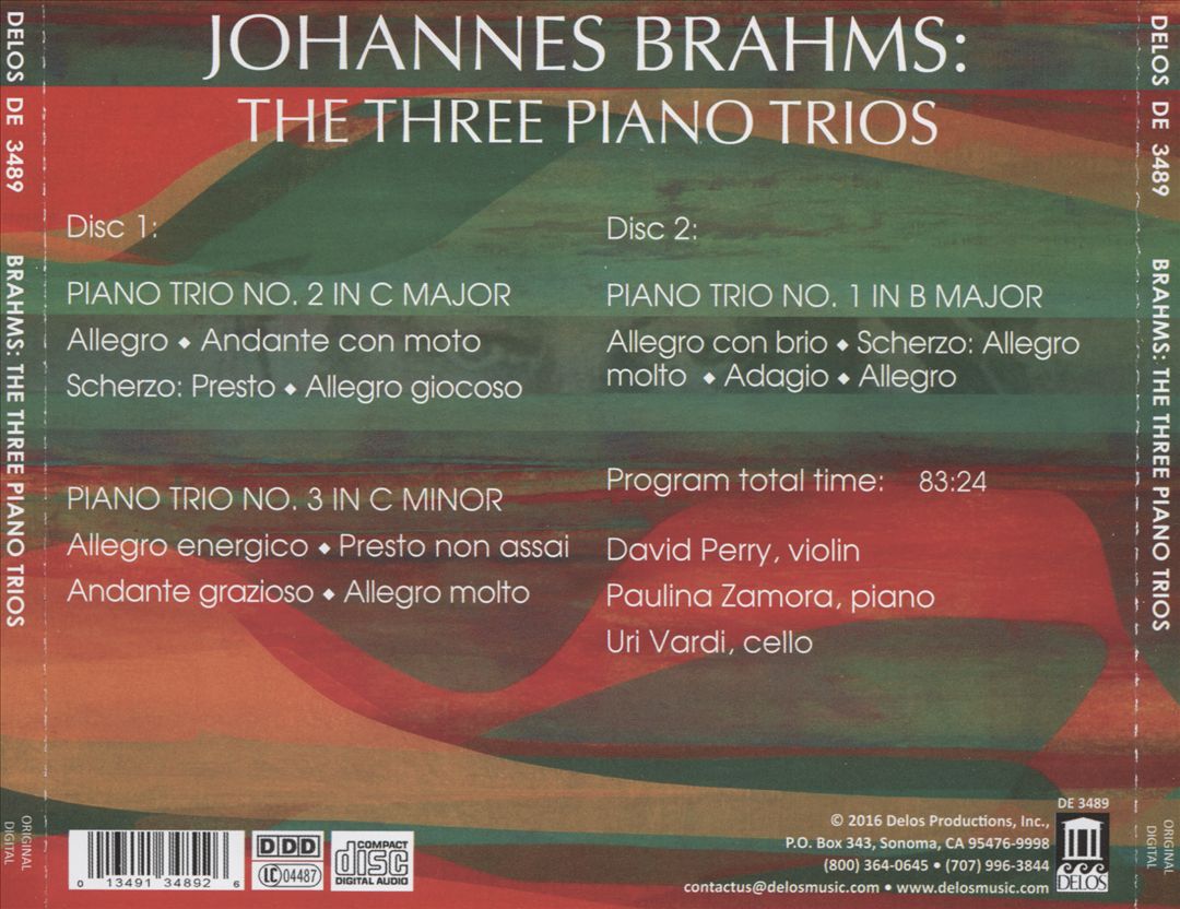 Brahms: The Three Piano Trios cover art