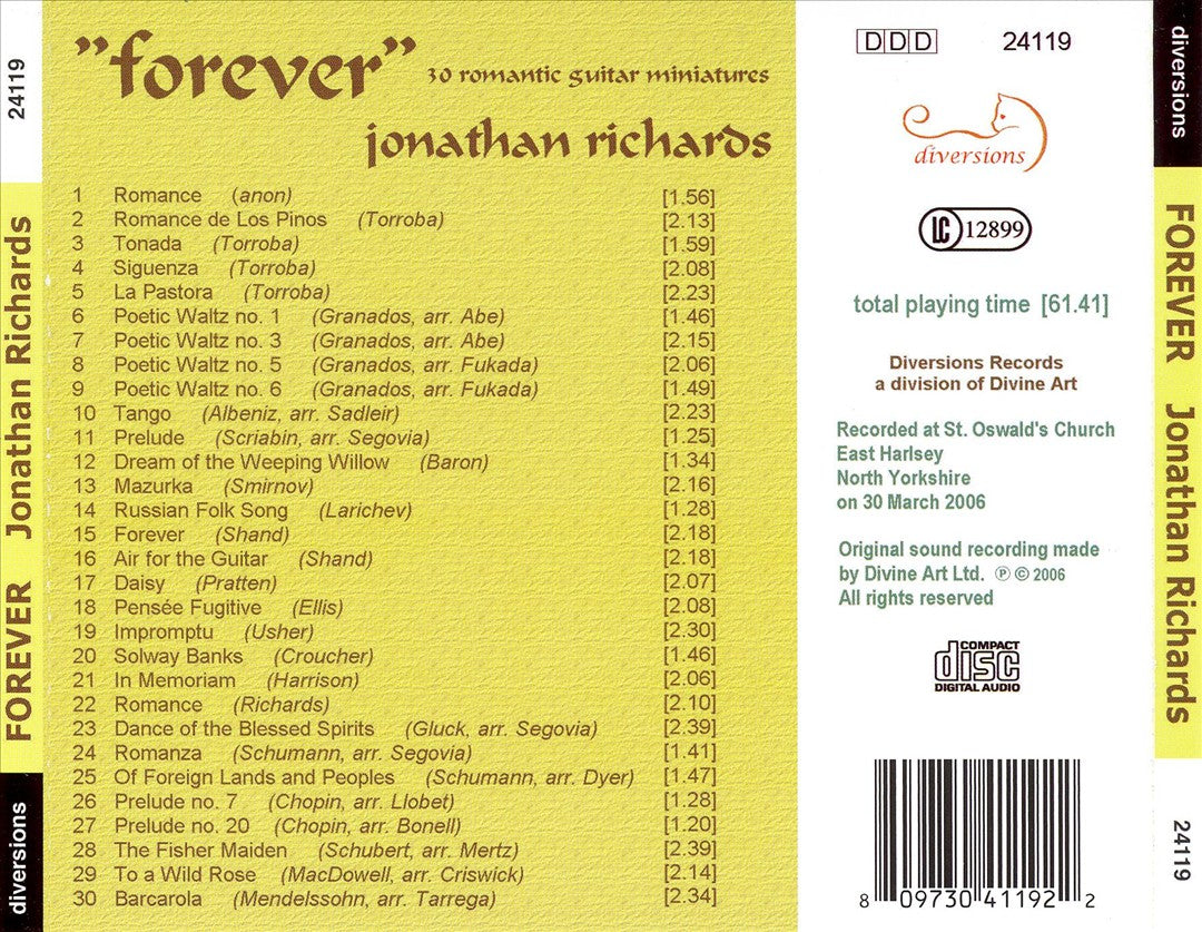 Forever: 30 Romantic Guitar Miniatures cover art