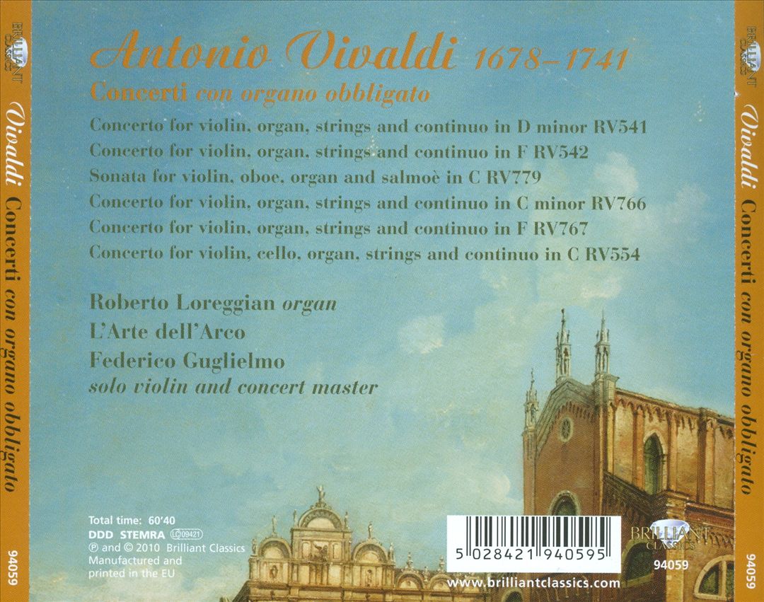 Vivaldi: Concerti con organo obbligato cover art