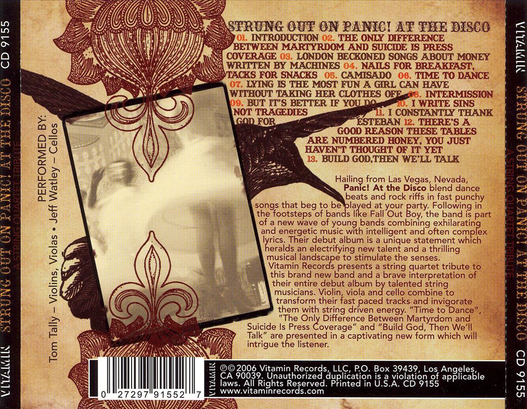 Strung out on Panic! At the Disco: A String Quartet Tribute cover art