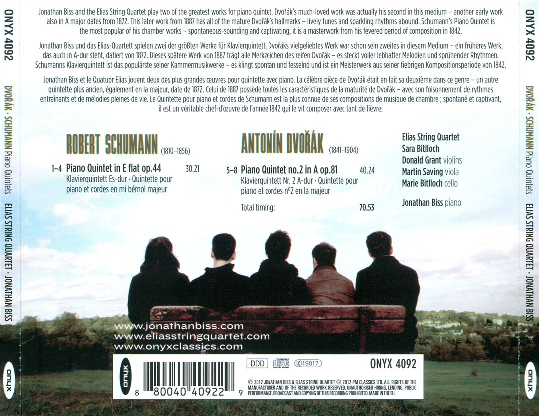 Schumann & Dvorák: Piano Quintets cover art