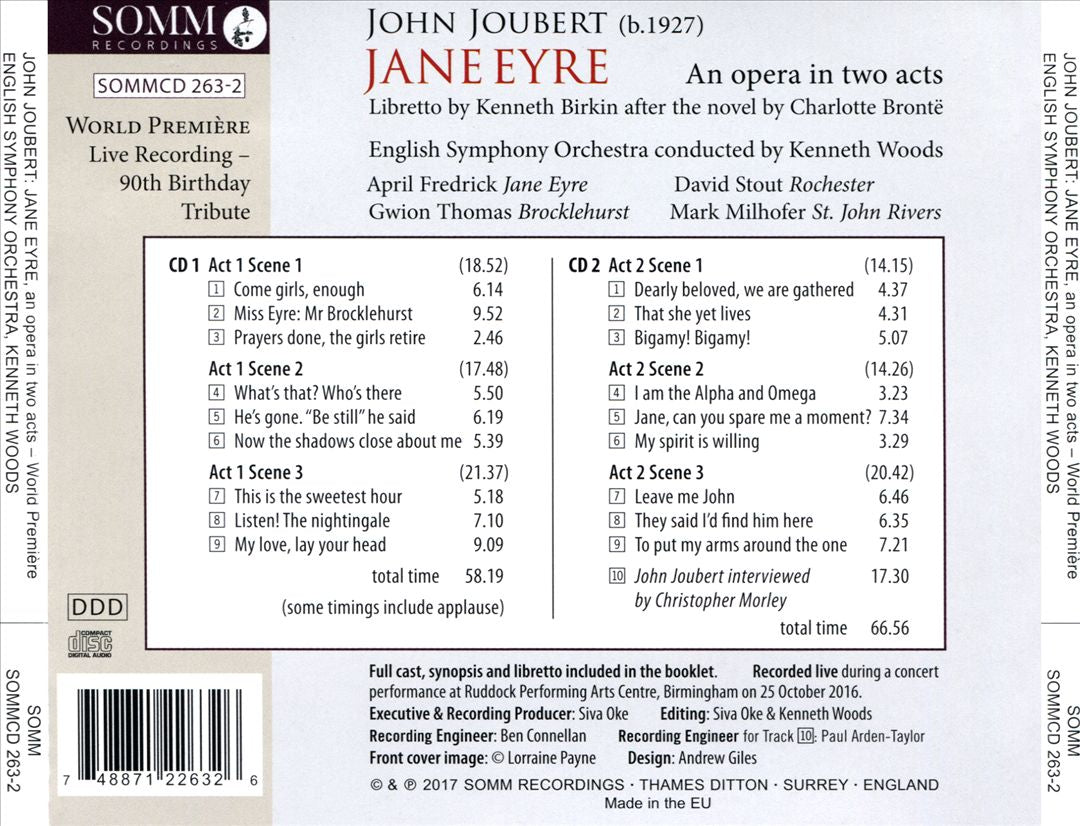 John Joubert: Jane Eyre cover art