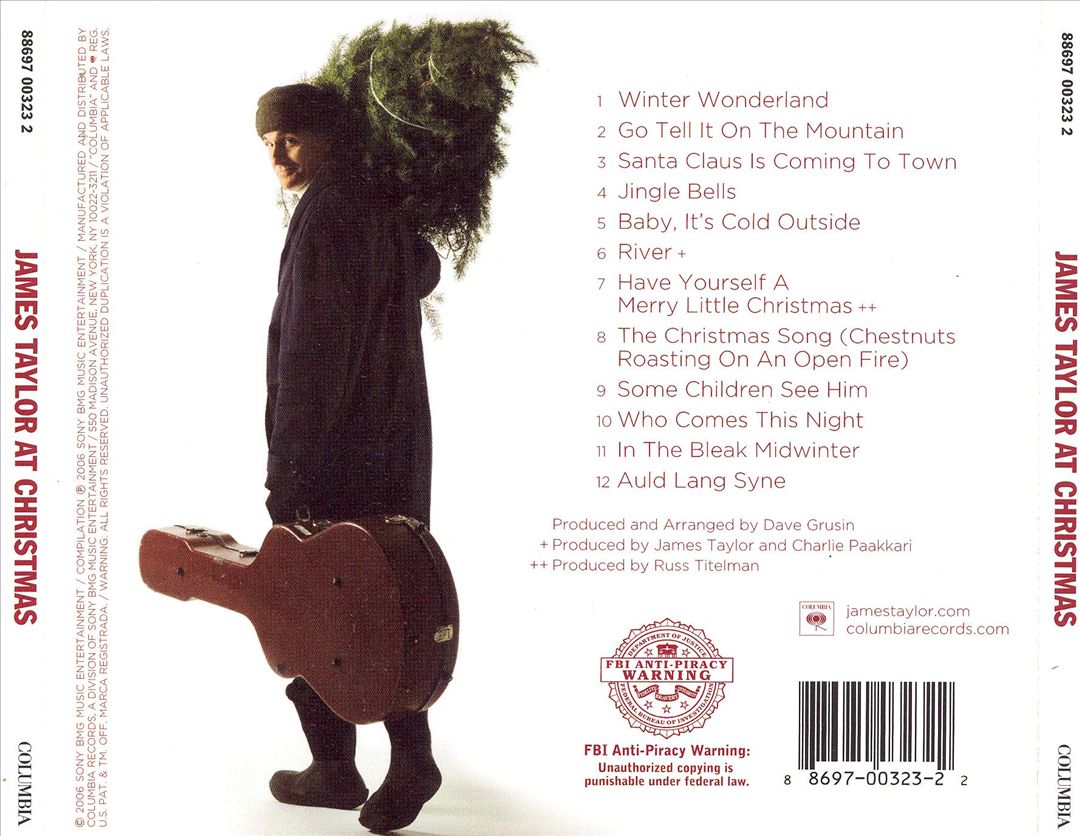 James Taylor at Christmas cover art