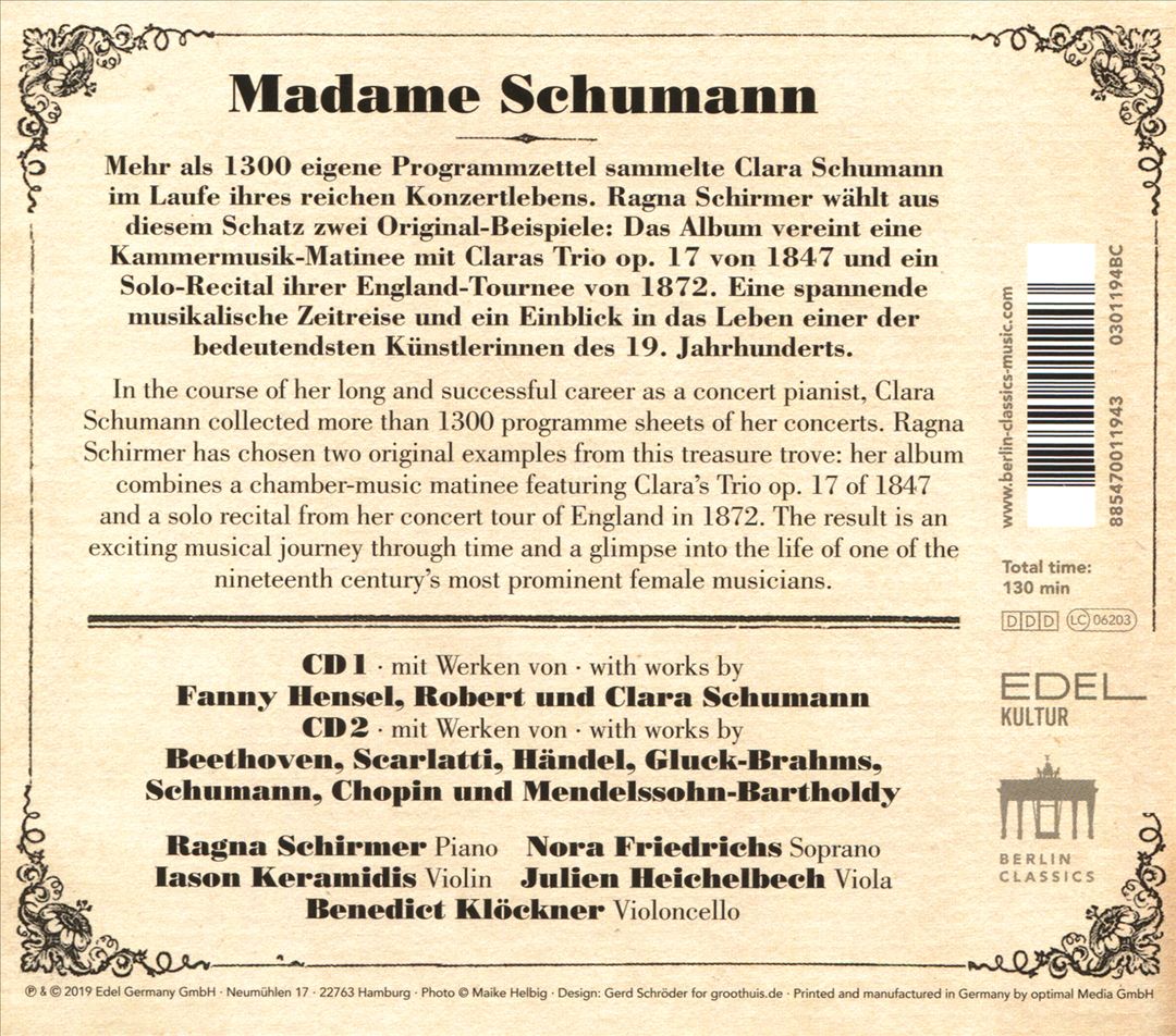 Madame Schumann cover art