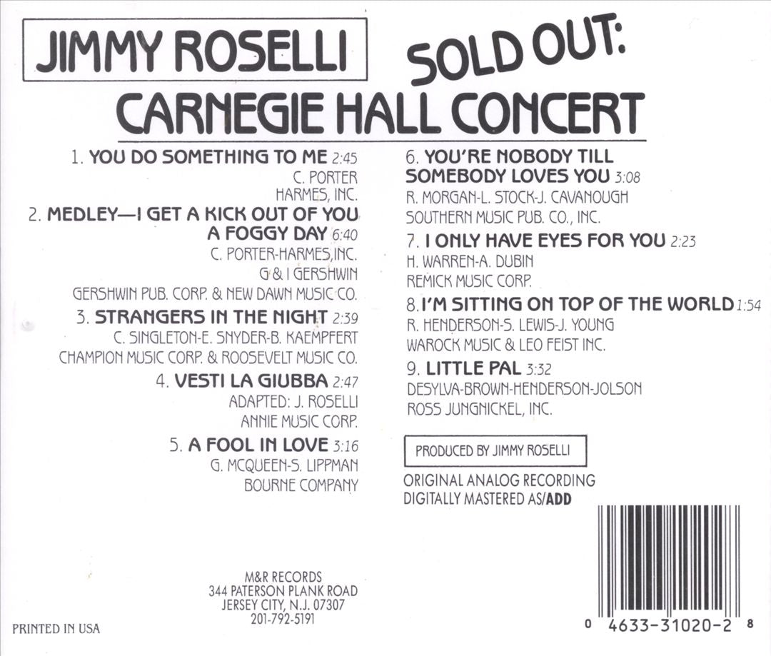 Sold Out (Carnegie Hall Concert) cover art