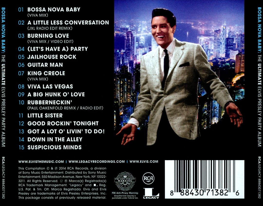 Bossa Nova Baby: The Ultimate Elvis Presley Party Album cover art