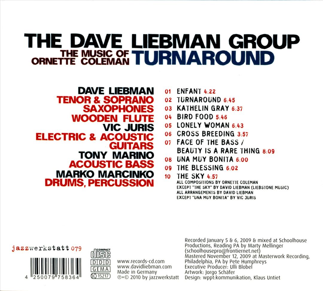 Turnaround: The Music Of Ornette Coleman cover art