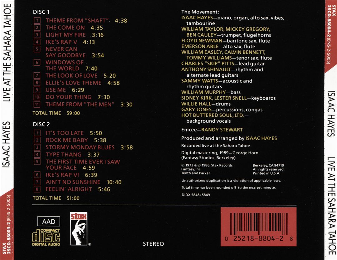 Live at the Sahara Tahoe cover art