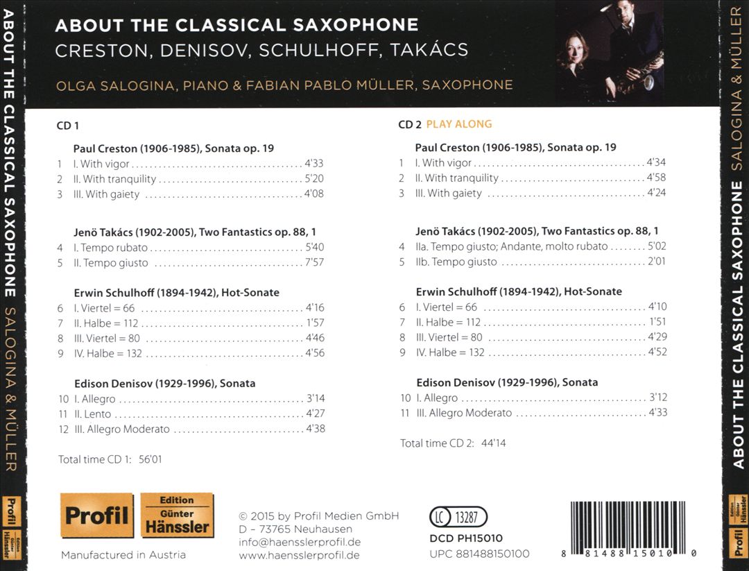About the Classical Saxophone cover art