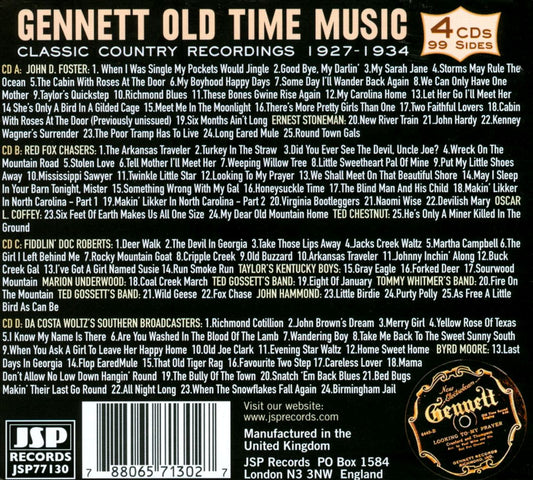 Gennett Old Time Music: Classic Country Recordings 1927-1934 cover art
