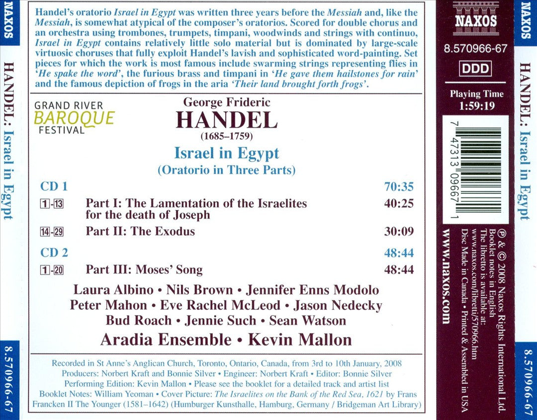 Handel: Israel in Egypt cover art