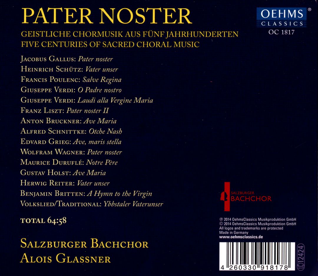Pater Noster: Geistliche Chormusik aus fünf Jahrhunderten cover art