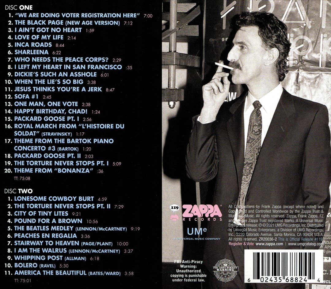 Zappa '88: The Last U.S. Show cover art