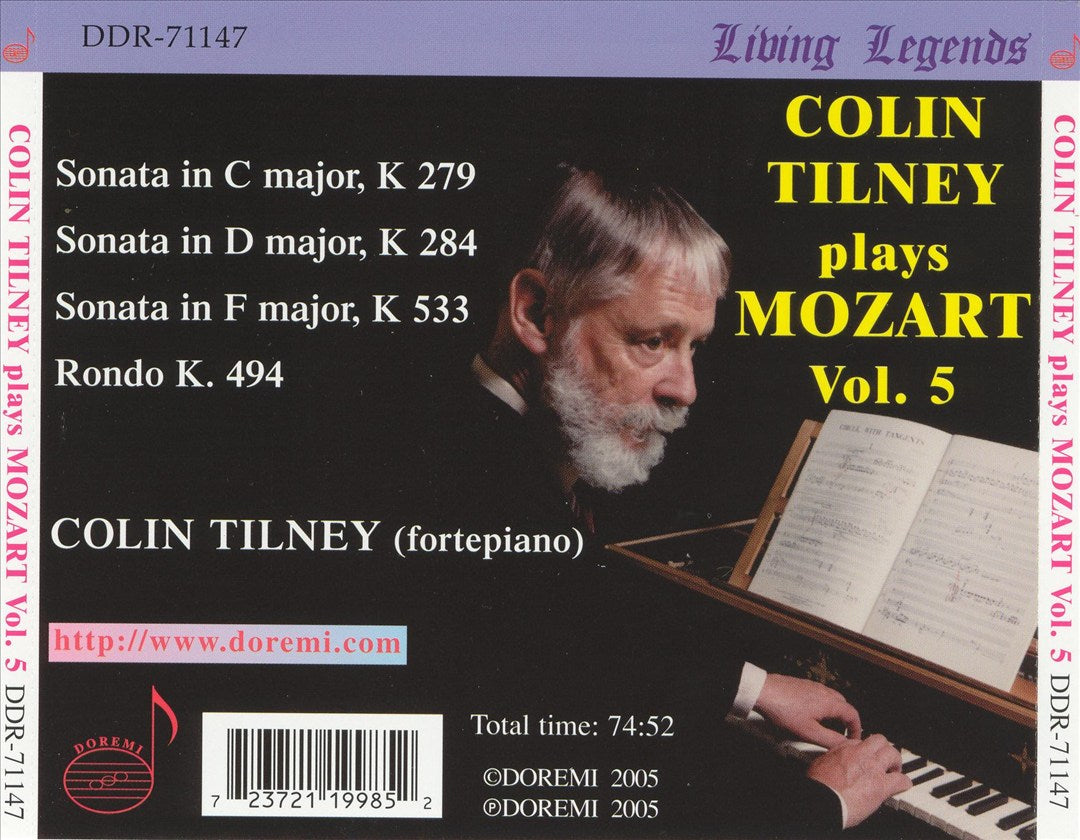 Colin Tilney plays Mozart, Vol. 5 cover art