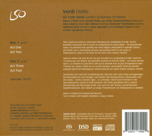 Verdi: Otello cover art