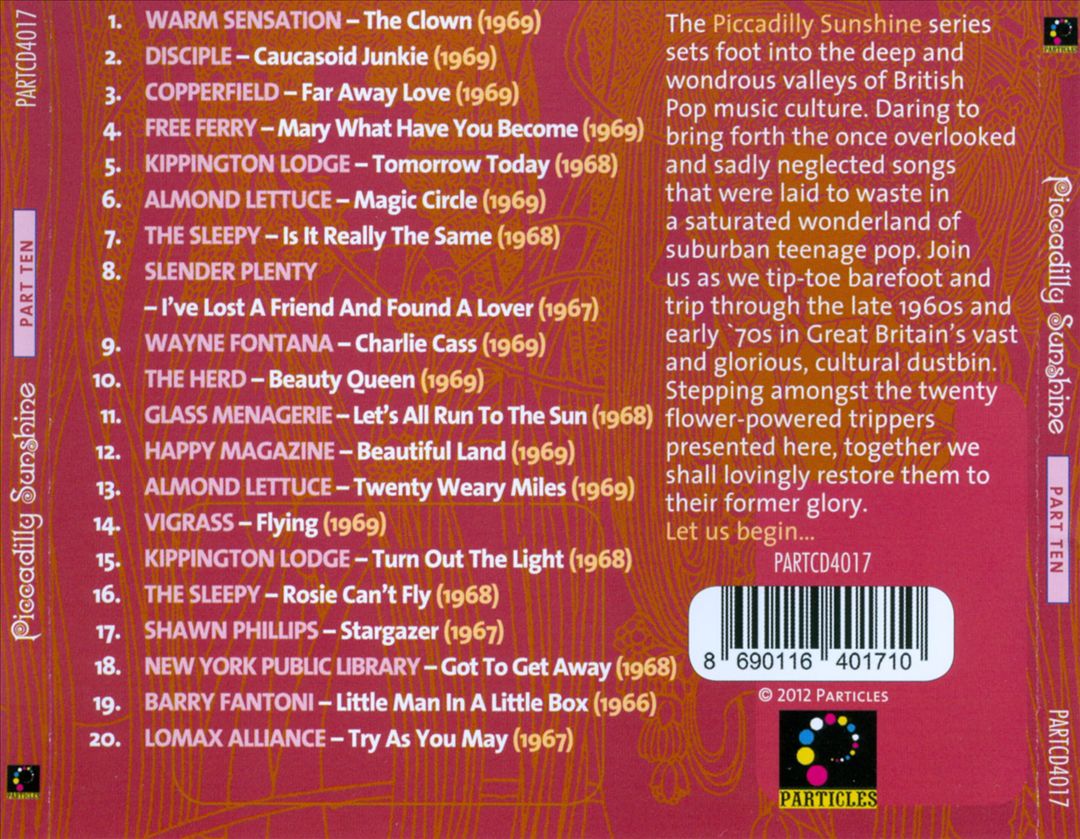 Piccadilly Sunshine, Vol. 10: British Pop Psych and Other Flavours 1966-1969 cover art