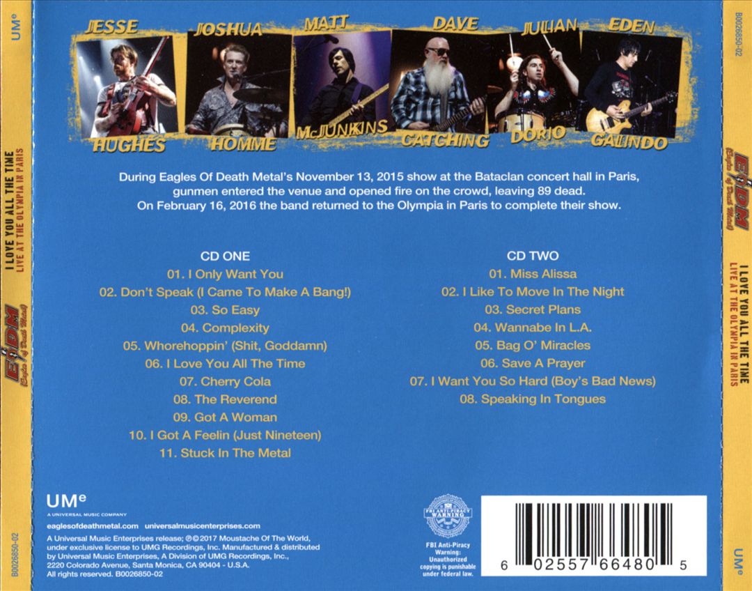 I Love You All the Time: Live at the Olympia in Paris cover art