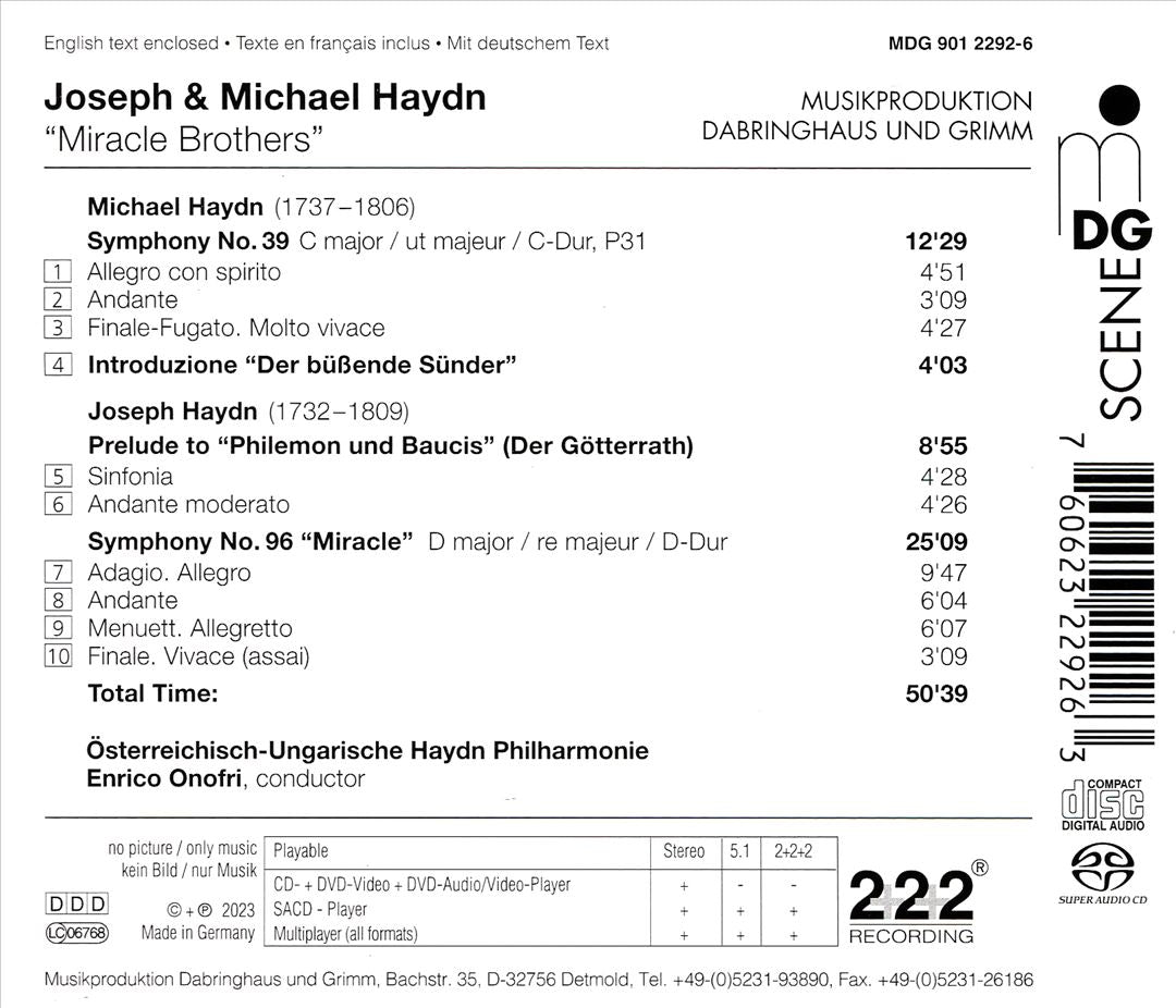 Joseph & Michael Haydn: Overtures and Symphonies cover art