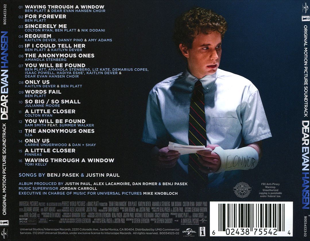 Dear Evan Hansen [Original Motion Picture Soundtrack] cover art
