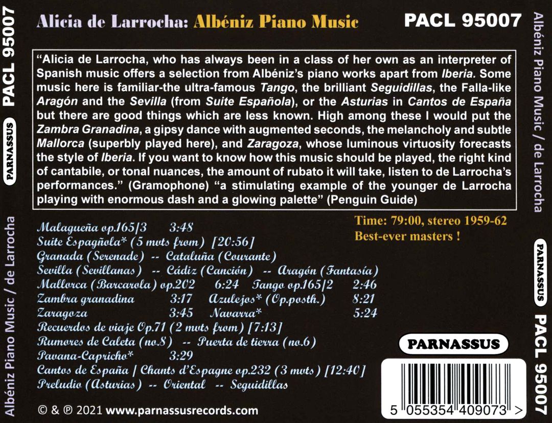 Albéniz Favourite Piano Music cover art