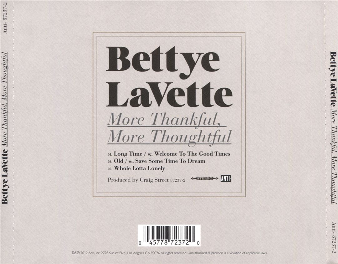 More Thankful, More Thoughtful EP cover art