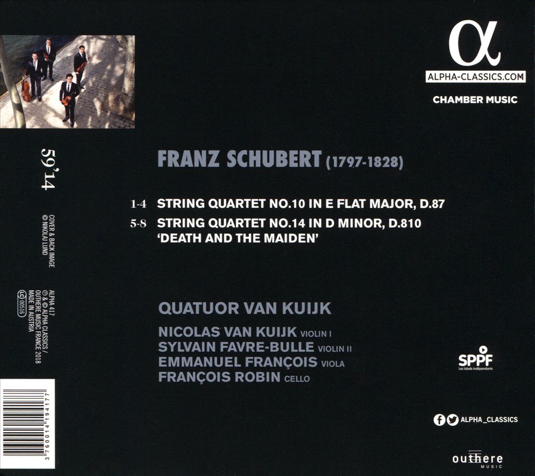 Schubert: String Quartets Nos. 10 & 14 "Death and the Maiden" cover art
