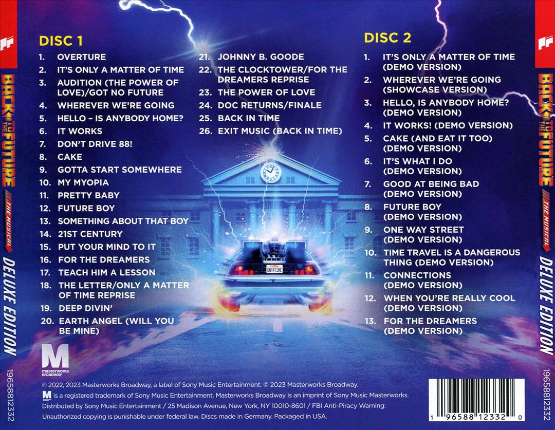 Back to the Future: The Musical cover art