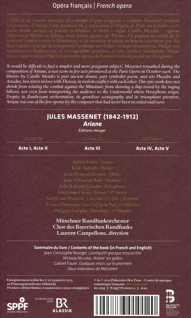 Jules Massenet: Ariane cover art
