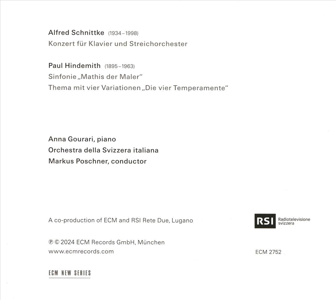 Paul Hindemith, Alfred Schnittke cover art