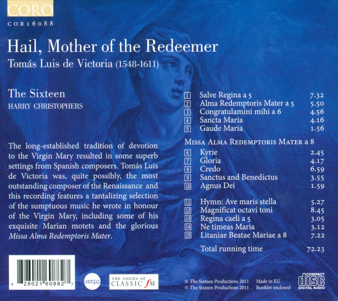 Hail, Mother of the Redeemer - Tomás Luis de Victoria cover art