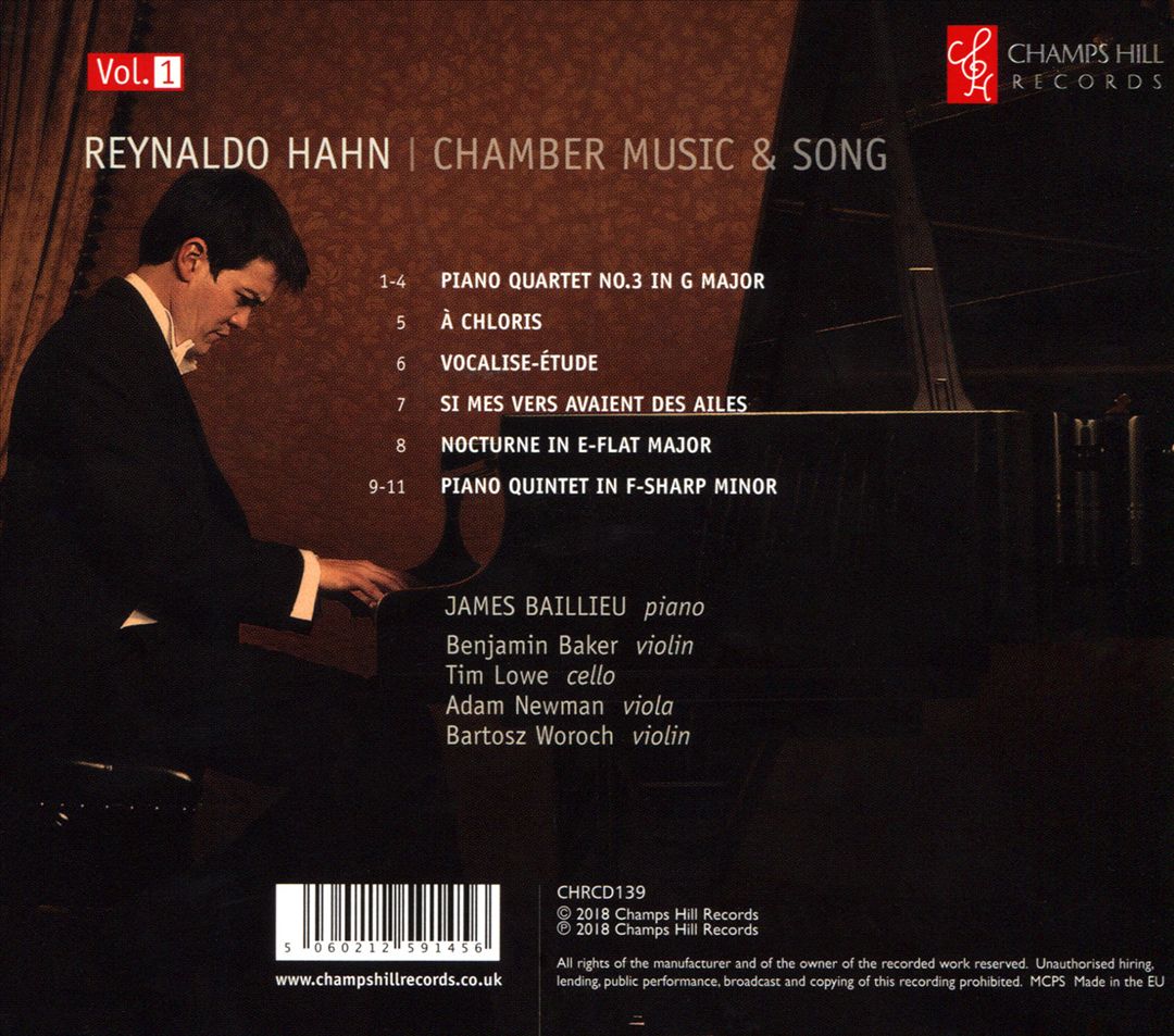 Reynaldo Hahn: Chamber Music & Song, Vol. 1 cover art