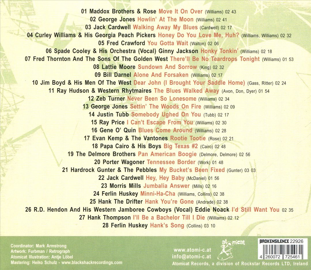 Hank Williams Songbook and More, Vol. 2: Howlin' at the Moon cover art