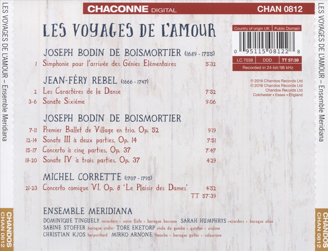 Voyages de l'Amour cover art