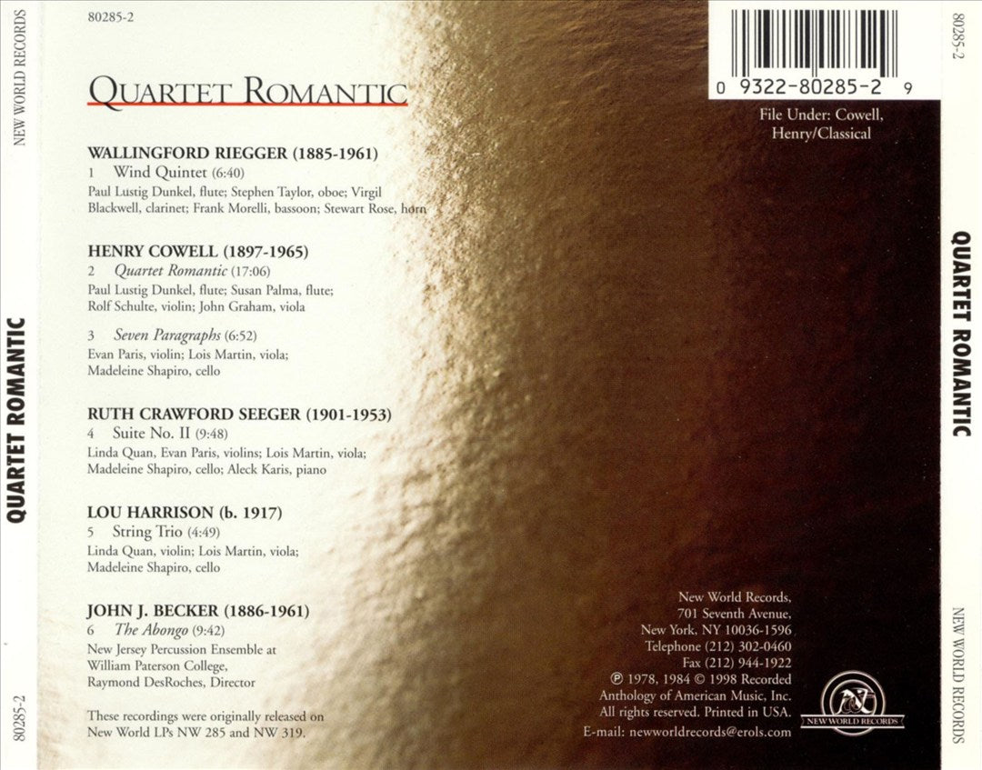 Quartet Romantic cover art