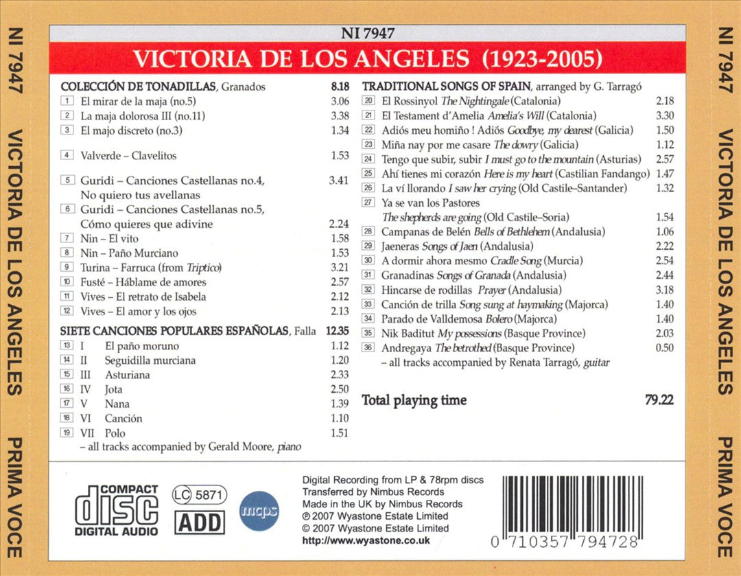 Prima Voce: Spanish Songs cover art