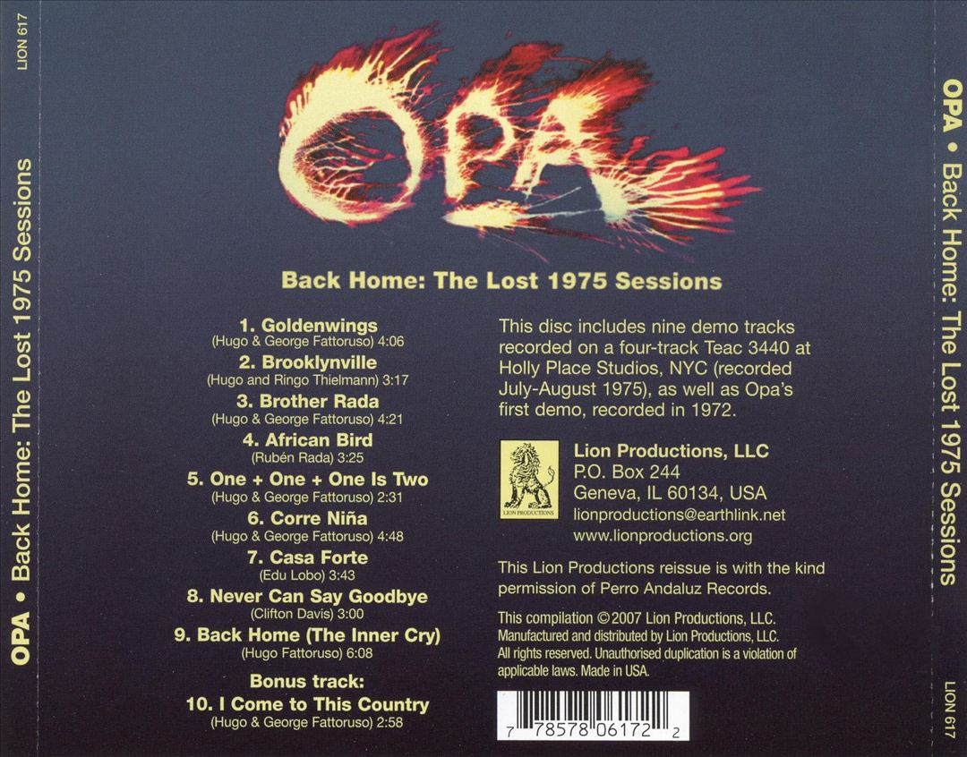 Back Home: The Lost 1975 Sessions cover art