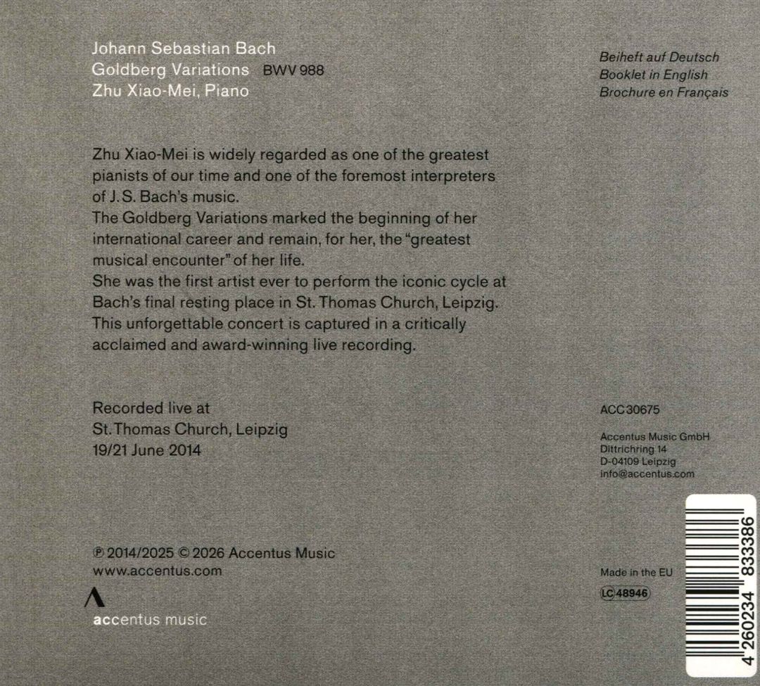 Bach: Goldberg Variations - In Concert, St. Thomas Church Leipzig [2014] cover art